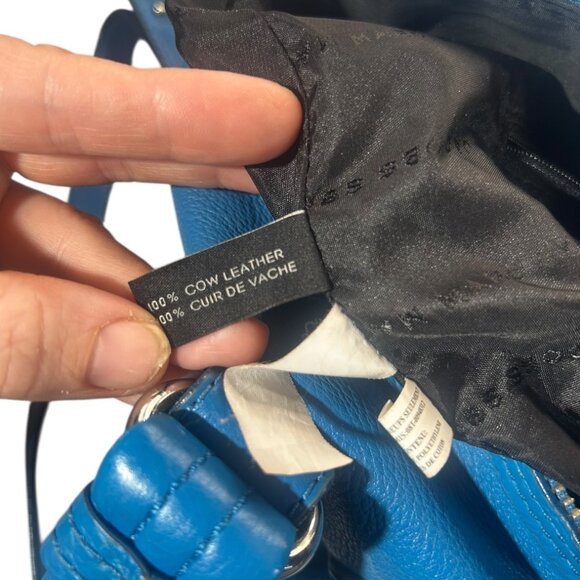 Marc by Marc Jacobs Totally Turnlock Shifty Satchel Blue 100% Cowhide Leather - Picture 12 of 12